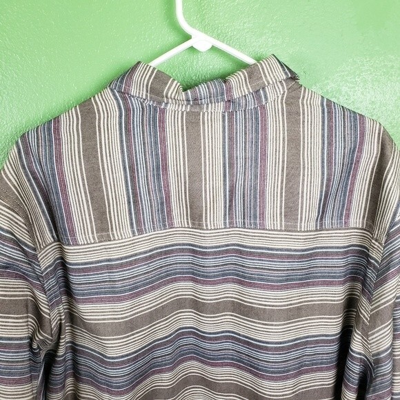 Swiss tech Mens plus size striped button up shirt size 2xl - Picture 7 of 14